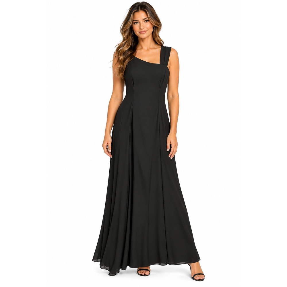 Stage Accents Estancia Dress 10 Black Asymmetrical Choir Concert Formal Gown New